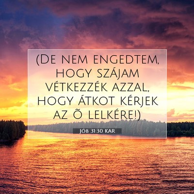 Jób 31:30 Bibliai vers magyarázata