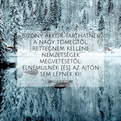 Jób 31:34 Bibliai vers magyarázata