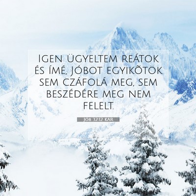 Jób 32:12 KAR Bibliai verskép
