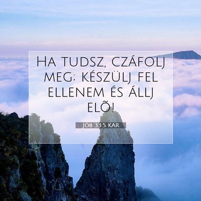 Jób 33:5 Bibliai vers magyarázata