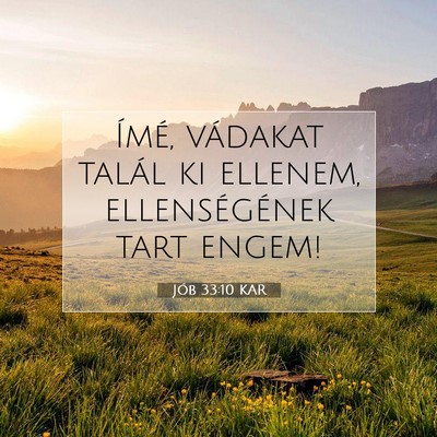 Jób 33:10 Bibliai vers magyarázata