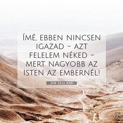 Jób 33:12 Bibliai vers magyarázata