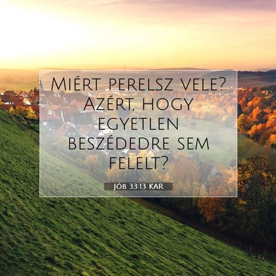 Jób 33:13 Bibliai vers magyarázata