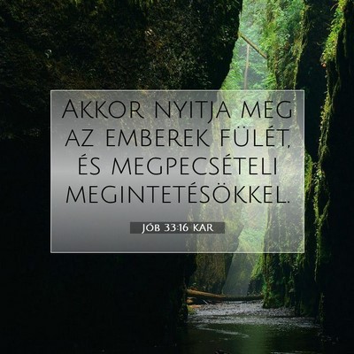 Jób 33:16 Bibliai vers magyarázata