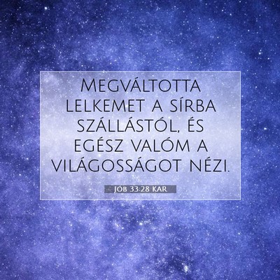 Jób 33:28 KAR Bibliai verskép