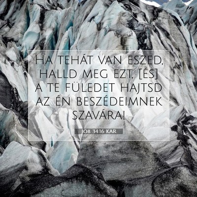 Jób 34:16 Bibliai vers magyarázata