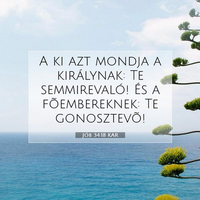Jób 34:18 Bibliai vers magyarázata