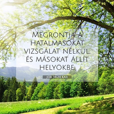 Jób 34:24 Bibliai vers magyarázata