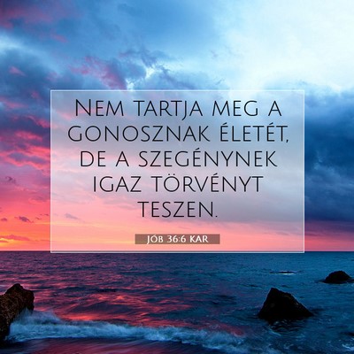 Jób 36:6 Bibliai vers magyarázata