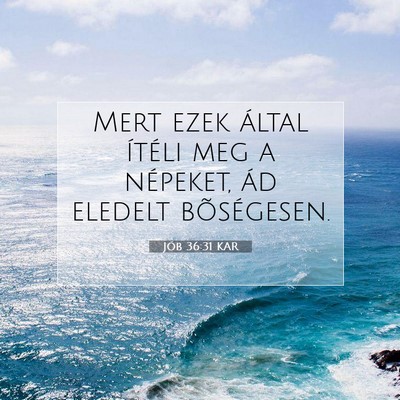 Jób 36:31 KAR Bibliai verskép