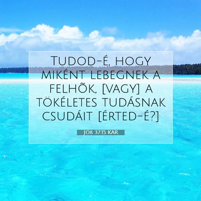 Jób 37:15 Bibliai vers magyarázata