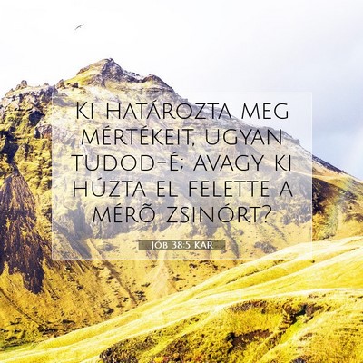 Jób 38:5 Bibliai vers magyarázata