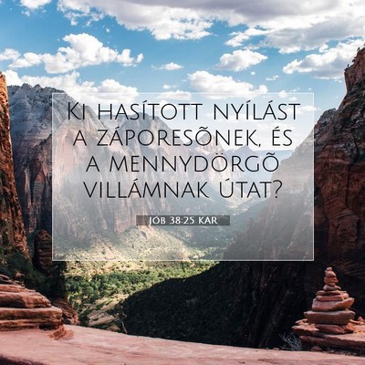 Jób 38:25 Bibliai vers magyarázata