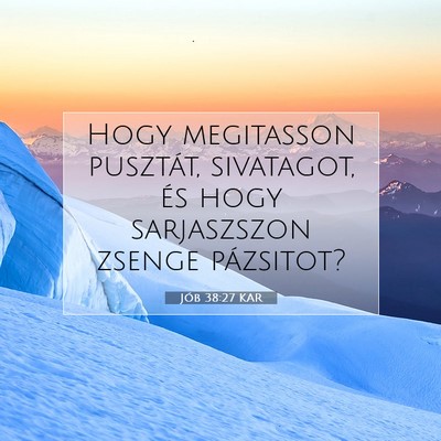 Jób 38:27 Bibliai vers magyarázata