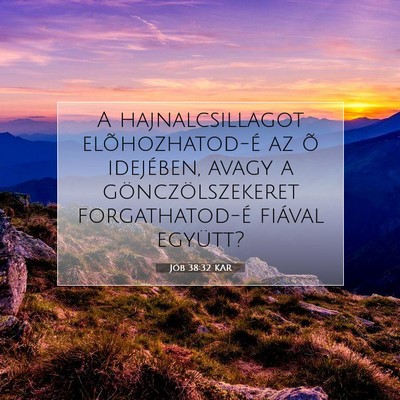 Jób 38:32 Bibliai vers magyarázata