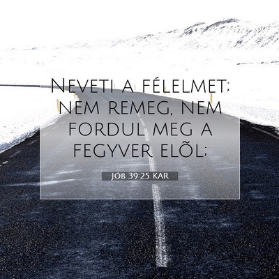 Jób 39:25 KAR Bibliai verskép