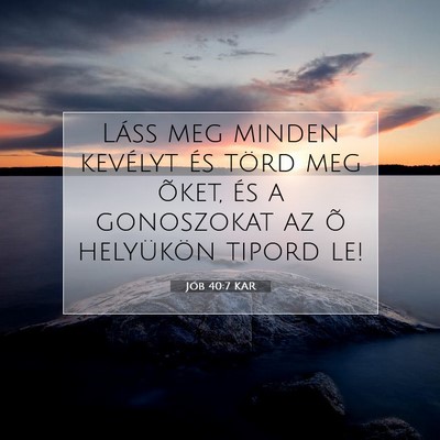 Jób 40:7 Bibliai vers magyarázata