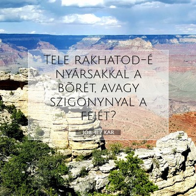 Jób 41:7 Bibliai vers magyarázata