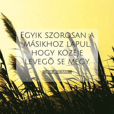 Jób 41:16 Bibliai vers magyarázata