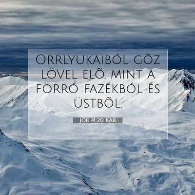 Jób 41:20 Bibliai vers magyarázata