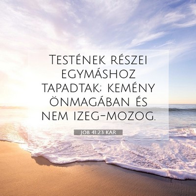 Jób 41:23 Bibliai vers magyarázata