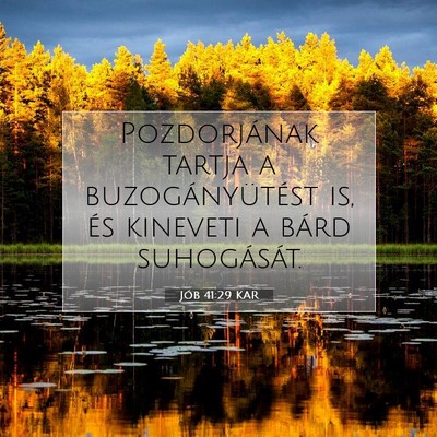 Jób 41:29 Bibliai vers magyarázata