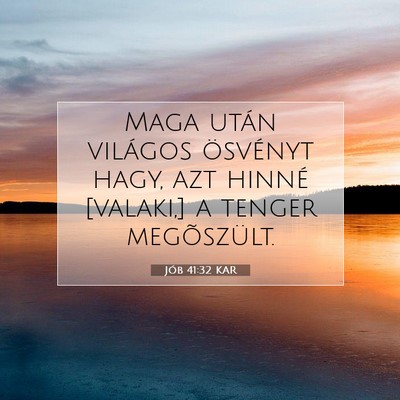 Jób 41:32 Bibliai vers magyarázata