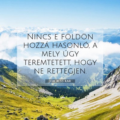Jób 41:33 Bibliai vers magyarázata