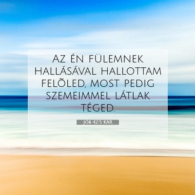 Jób 42:5 Bibliai vers magyarázata