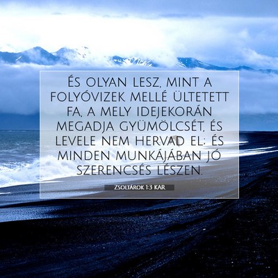 Zsoltárok 1:3 Bibliai vers magyarázata
