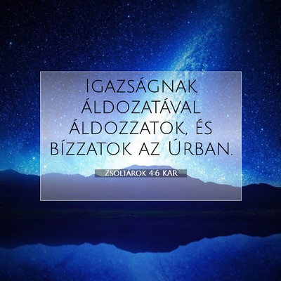 Zsoltárok 4:6 Bibliai vers magyarázata