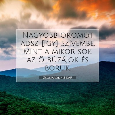 Zsoltárok 4:8 Bibliai vers magyarázata