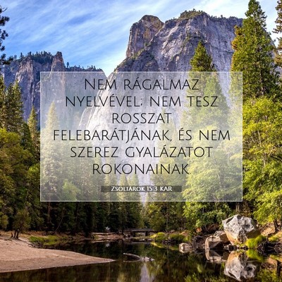Zsoltárok 15:3 Bibliai vers magyarázata