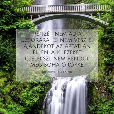 Zsoltárok 15:5 Bibliai vers magyarázata