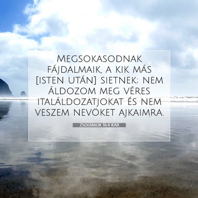 Zsoltárok 16:4 Bibliai vers magyarázata