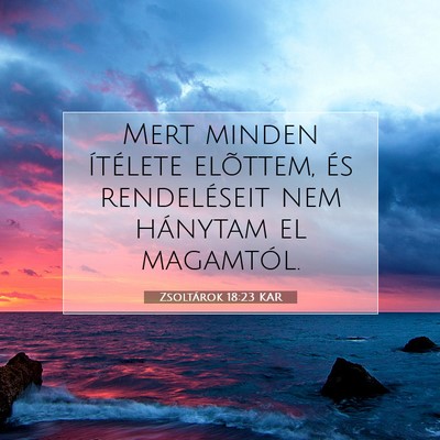 Zsoltárok 18:23 Bibliai vers magyarázata