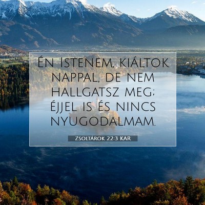 Zsoltárok 22:3 Bibliai vers magyarázata