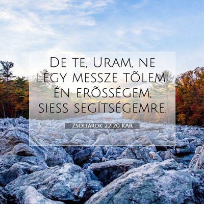 Zsoltárok 22:20 Bibliai vers magyarázata