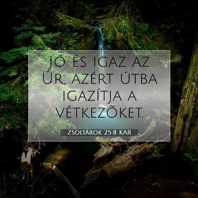 Zsoltárok 25:8 KAR Bibliai verskép