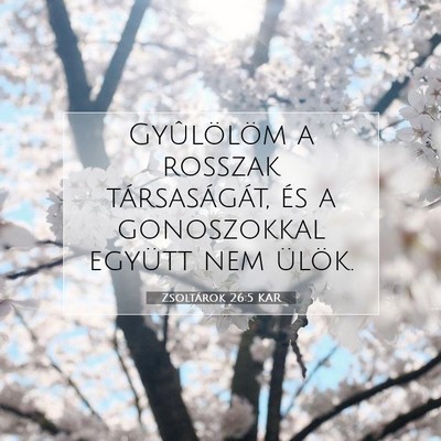 Zsoltárok 26:5 Bibliai vers magyarázata