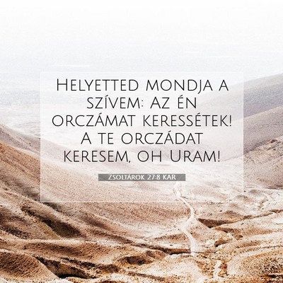 Zsoltárok 27:8 Bibliai vers magyarázata