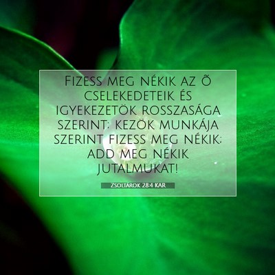 Zsoltárok 28:4 Bibliai vers magyarázata