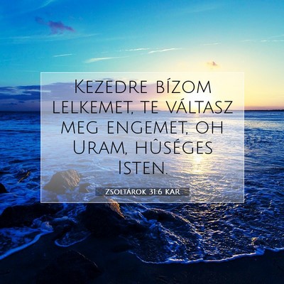 Zsoltárok 31:6 KAR Bibliai verskép