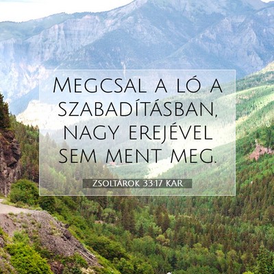 Zsoltárok 33:17 Bibliai vers magyarázata