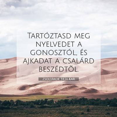 Zsoltárok 34:14 Bibliai vers magyarázata