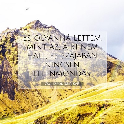 Zsoltárok 38:15 Bibliai vers magyarázata