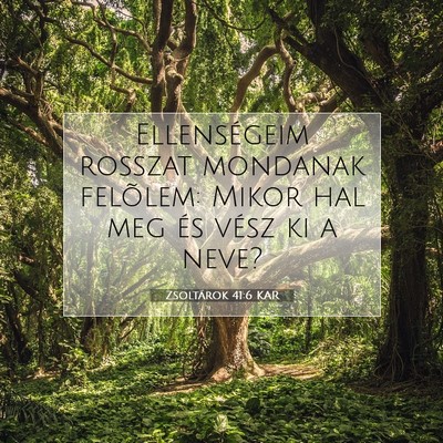 Zsoltárok 41:6 Bibliai vers magyarázata