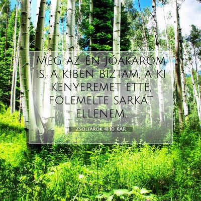 Zsoltárok 41:10 Bibliai vers magyarázata
