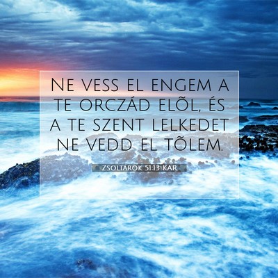 Zsoltárok 51:13 Bibliai vers magyarázata