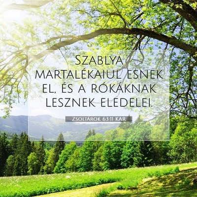 Zsoltárok 63:11 KAR Bibliai verskép